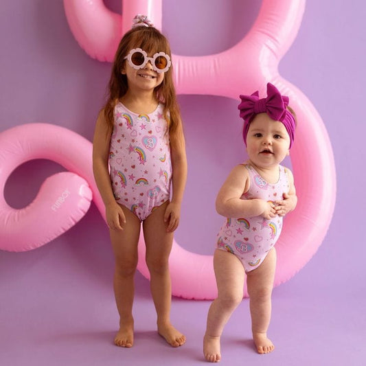 Barbie Star Power - Kids Reversible One Piece Swimsuit