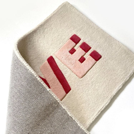 Love Rug - Cream/Red