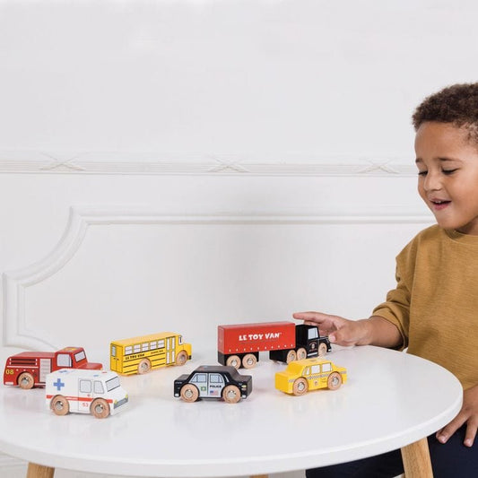 New York Wood Toy Car Set - 7 Piece