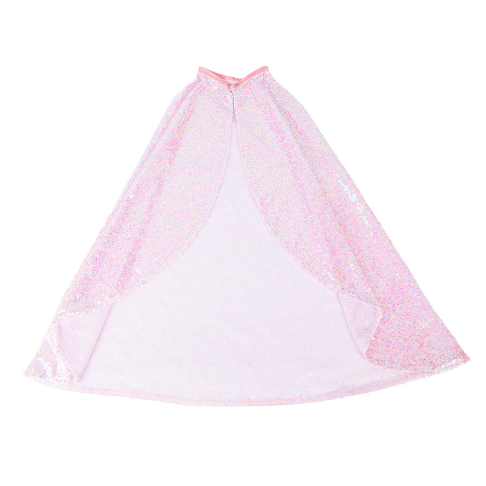 Pink Sequins Twirl Cape - Size 4-6 Years