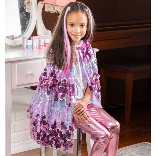 The 5th Avenue Purple Pailette Cape - Size 4-6 Years