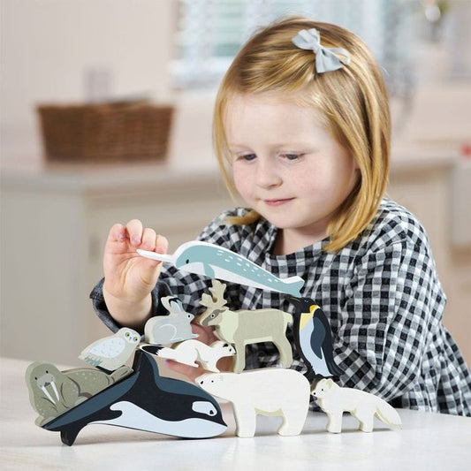 Wooden Polar Animals Set