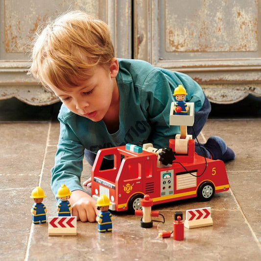 Wooden Toy Fire Engine Truck