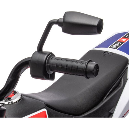 12V Aprilia Motorcycle 1 Seater Ride On for Kids - White