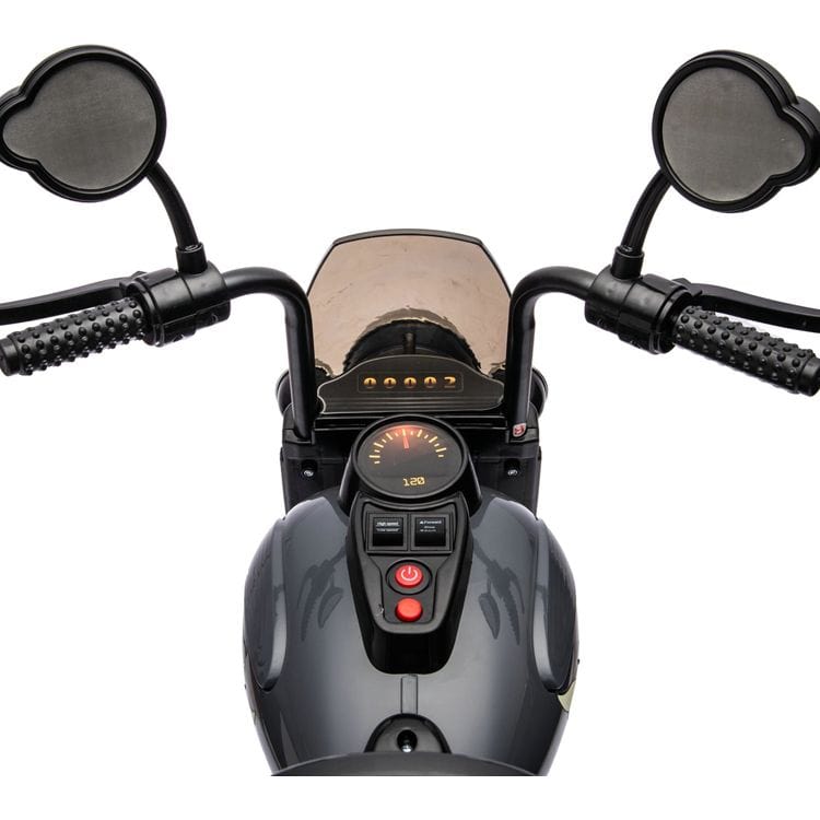 12V Kids Cruiser 1-Seater Motorcycle - Black