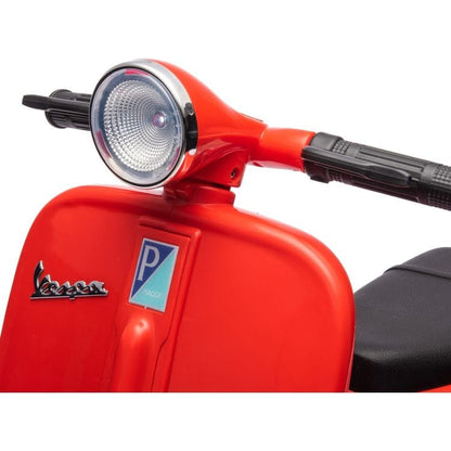 12V Vespa Electric Ride-On Scooter - Red