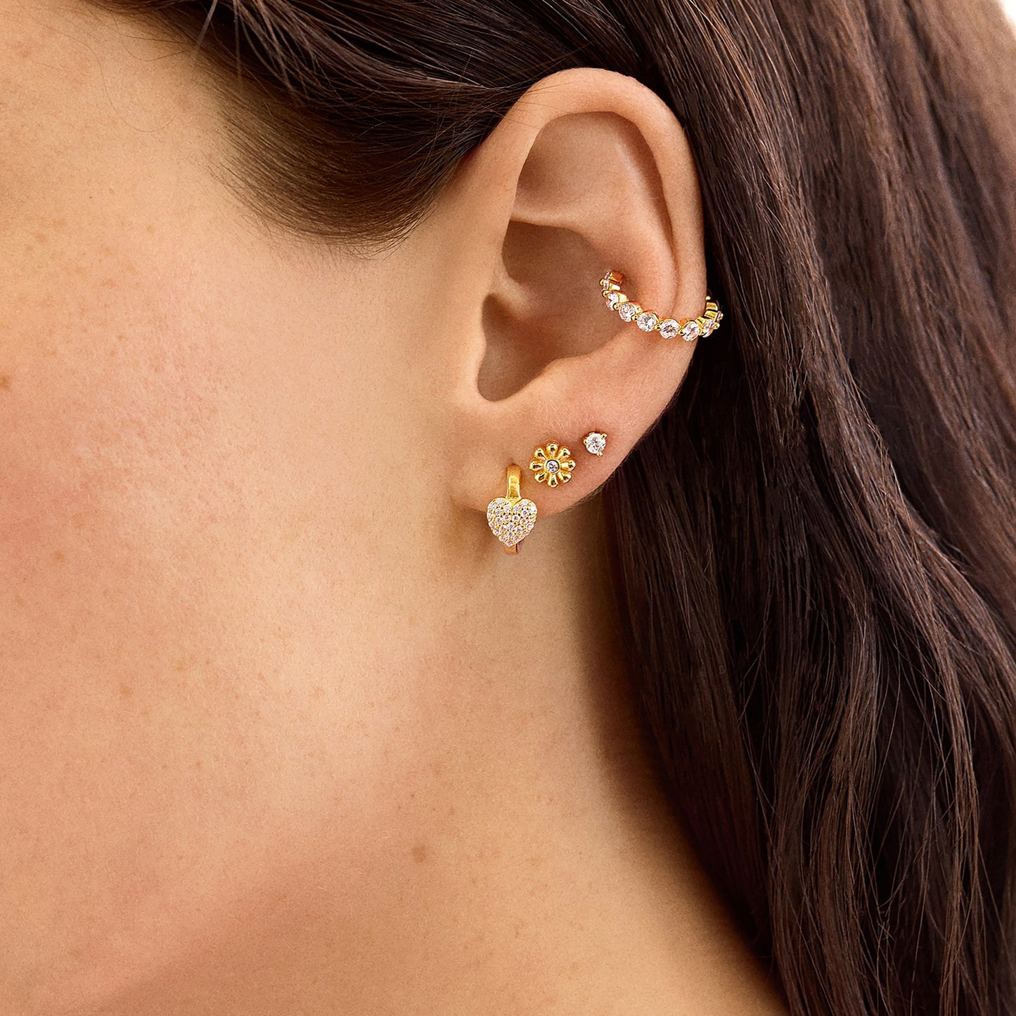 18K Gold Just For Fun Flower Earrings
