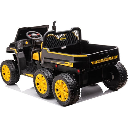 24V 4x4 Freddo Toys Tractor Trailer 2 Seater Ride on - Black