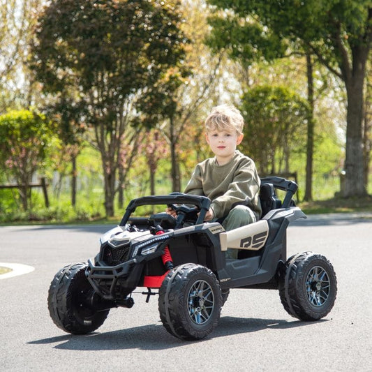 24V Can Am Maverick 1-Seater UTV Ride On - Khaki