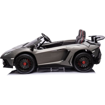 24V Lamborghini Aventador 2 Seater Ride on Car for Kids - Grey