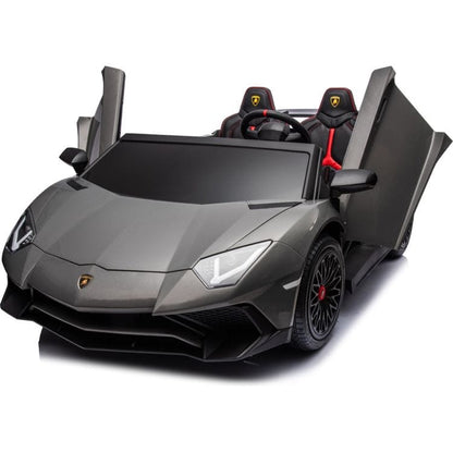 24V Lamborghini Aventador 2 Seater Ride on Car for Kids - Grey