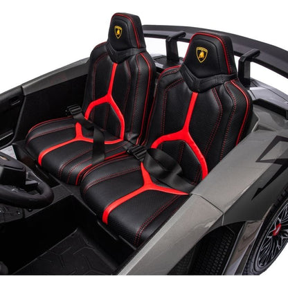 24V Lamborghini Aventador 2 Seater Ride on Car for Kids - Grey