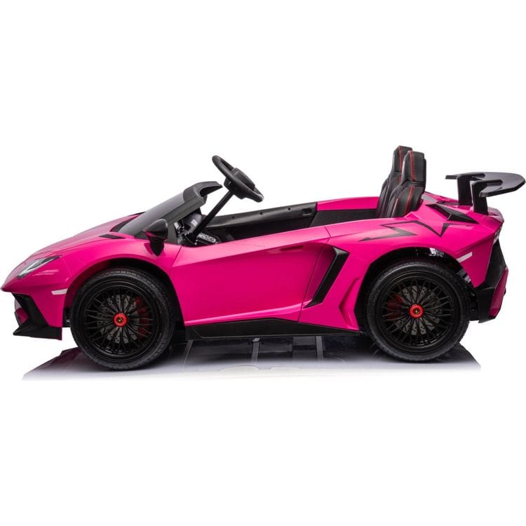 24V Lamborghini Aventador 2 Seater Ride on Car for Kids - Pink