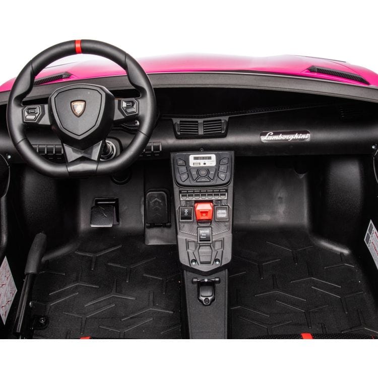 24V Lamborghini Aventador 2 Seater Ride on Car for Kids - Pink