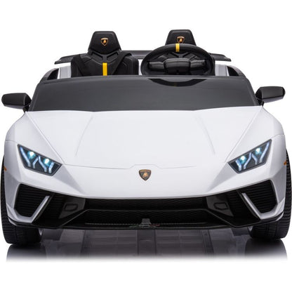 24V Lamborghini Huracan 2-Seater Electric Ride On - White