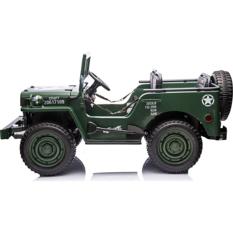 24V Military Jeep 3-Seater Electric Ride On