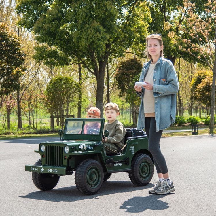 24V Military Jeep 3-Seater Electric Ride On