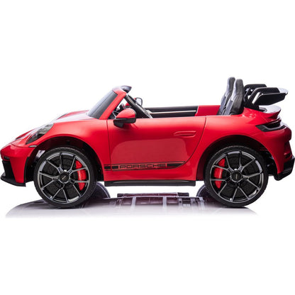 24V Porsche 911 GT3 2-Seater Kids Ride-On Car with Remote Control - Red