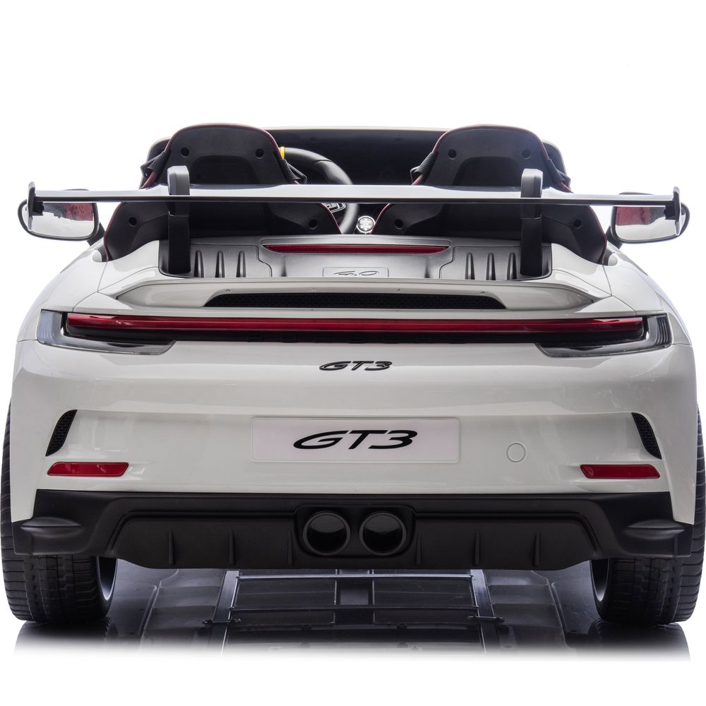 24V Porsche 911 GT3 2-Seater Kids Ride-On Car with Remote Control - White