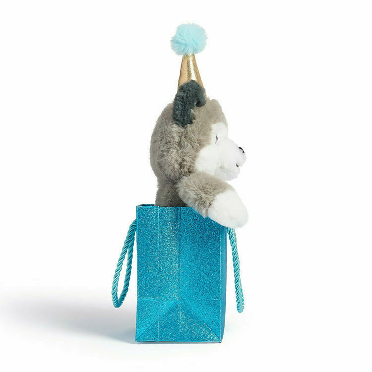8" Plush Party Husky in a Bag