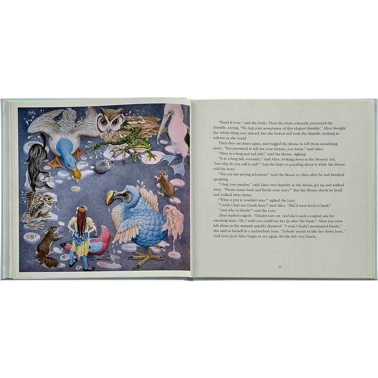 "Alice's Adventures in Wonderland" Book in Ice Bonded Leather