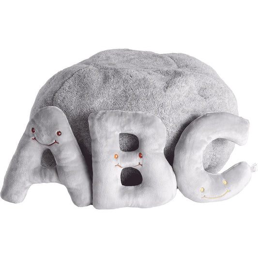 Alphabet Plush Set - Dove Grey Letters with Light Grey Bag