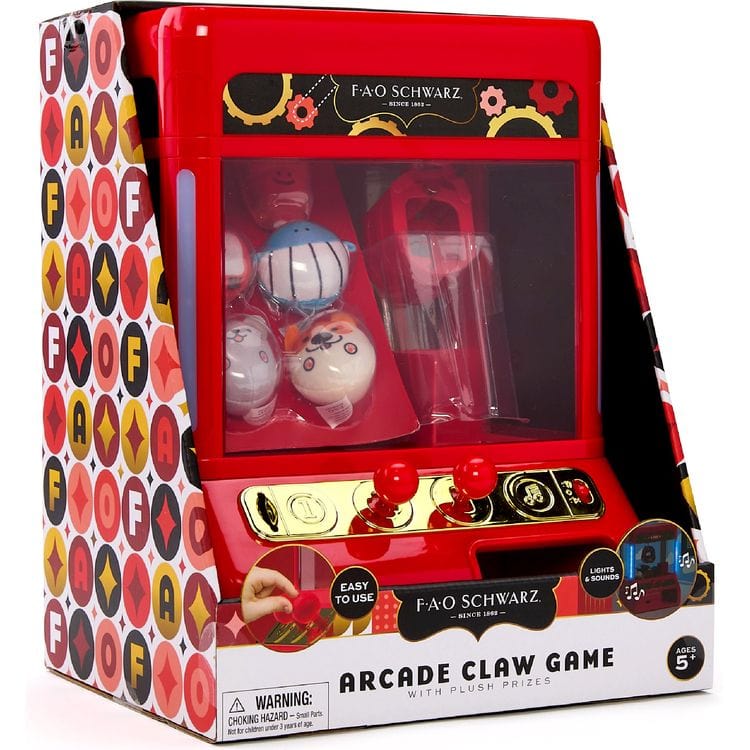 Arcade Claw Game with Plush Prizes