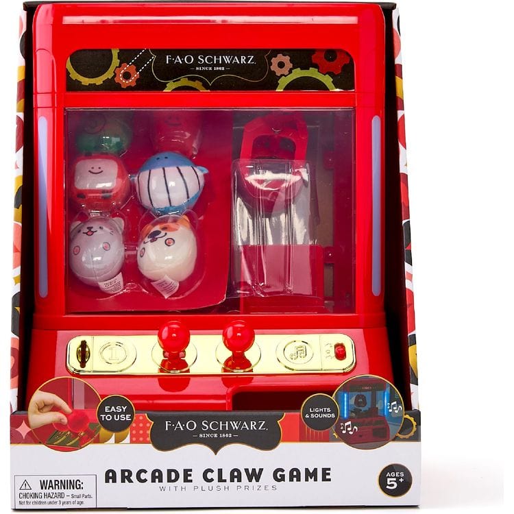 Arcade Claw Game with Plush Prizes
