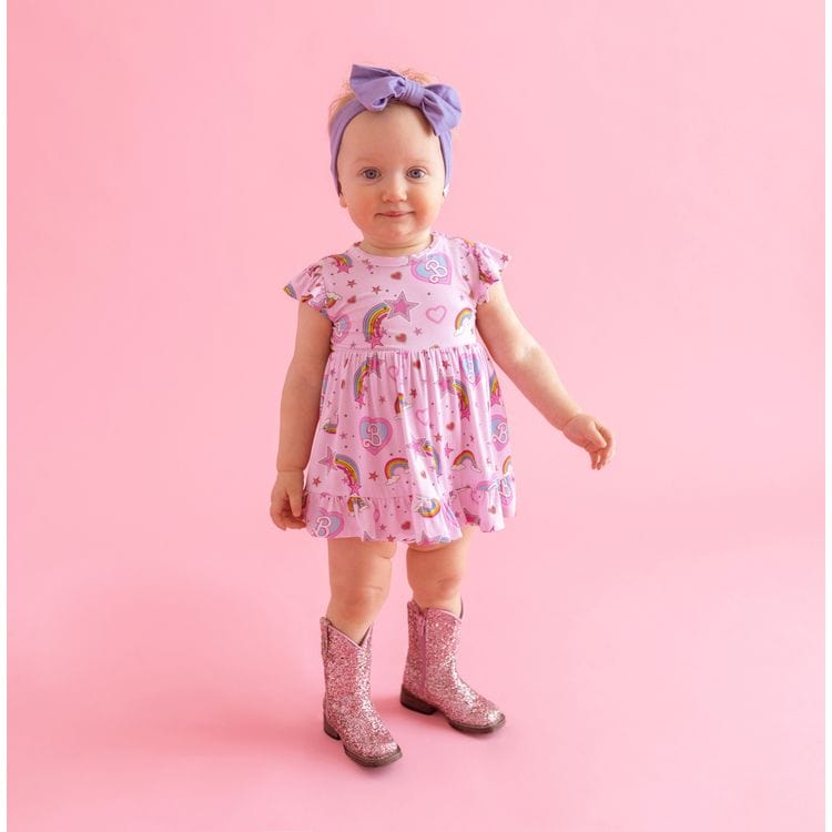 Barbie Star Power - Cap Sleeve Ruffled Bodysuit Dress