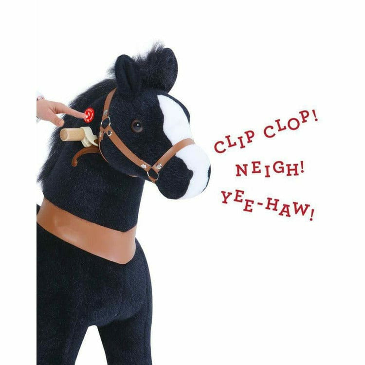 Black Model U Ride-On Horse - 4-7 Years