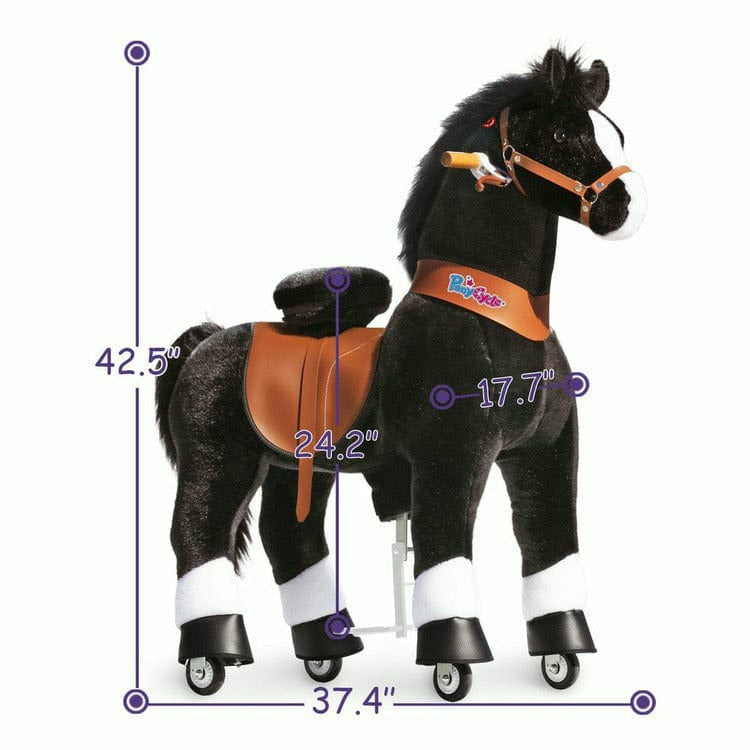 Black Model U Ride-On Horse - 7+ Years