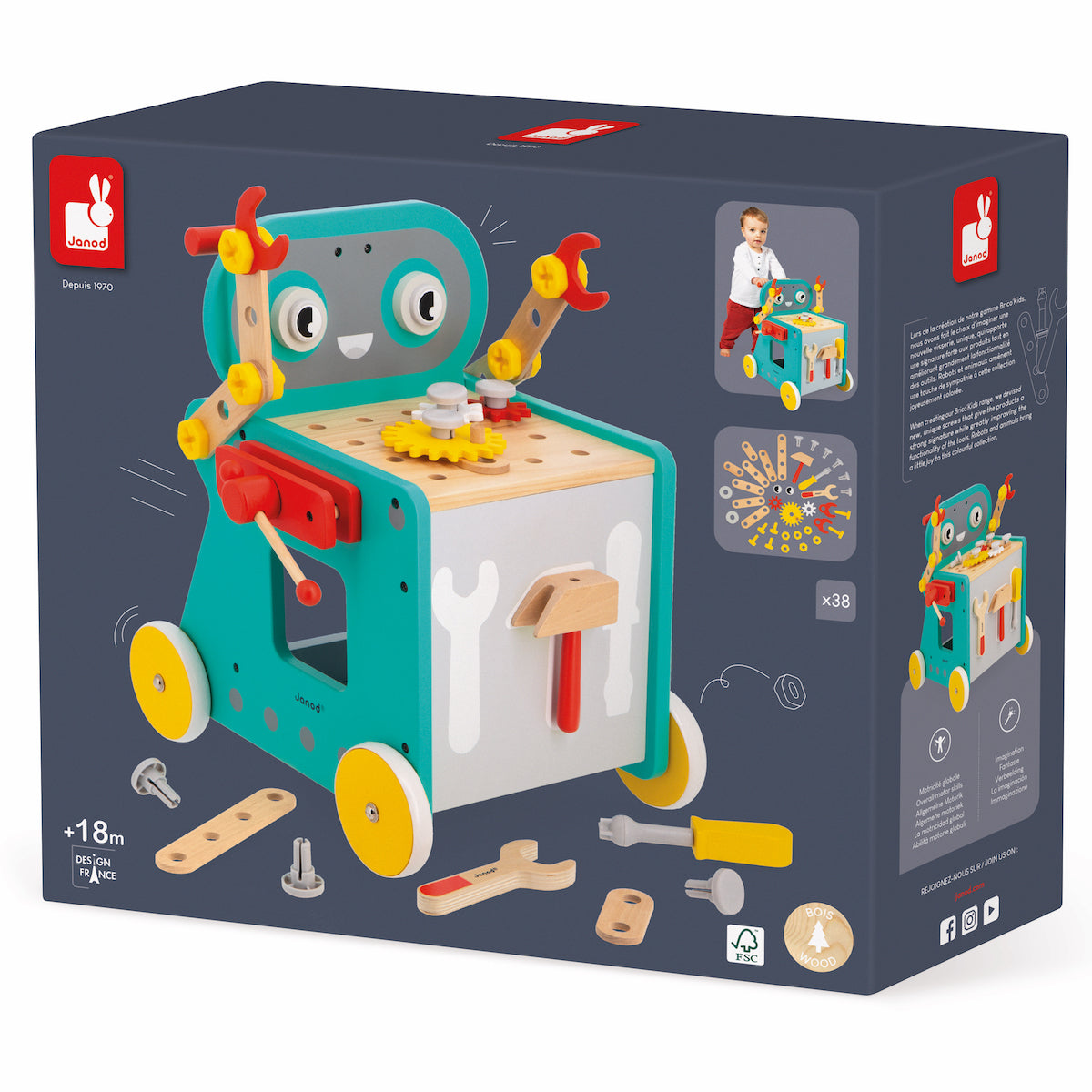 Brico'kids DIY Magnetic Robot Cart