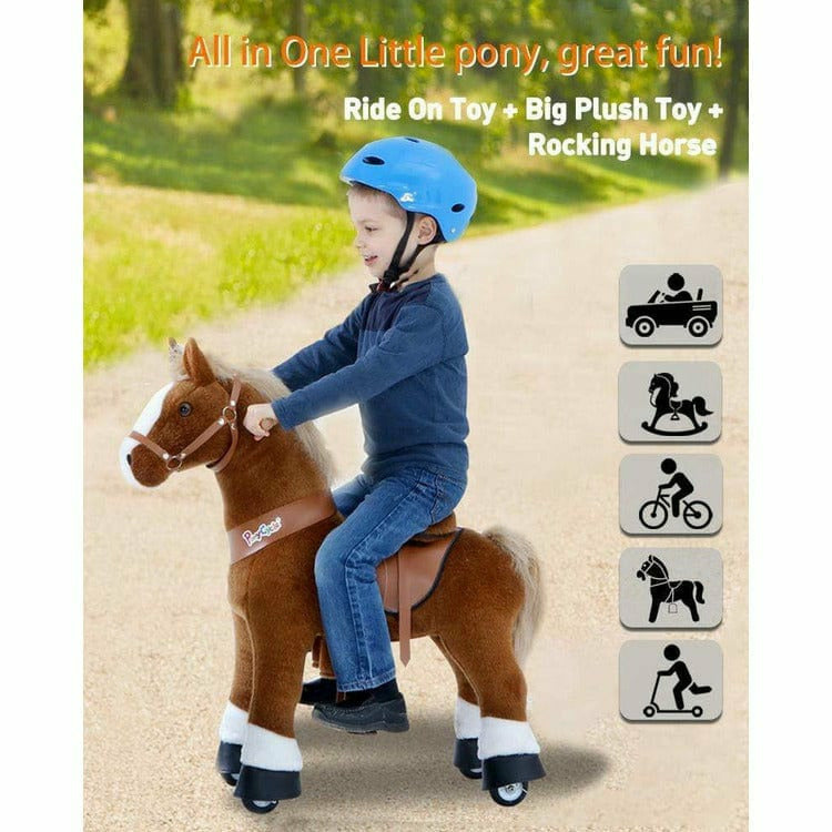 Brown Model U Ride-On Horse - 3-4 Years