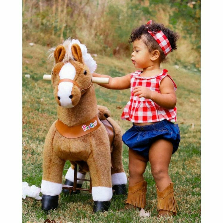 Brown Model U Ride-On Horse - 3-4 Years