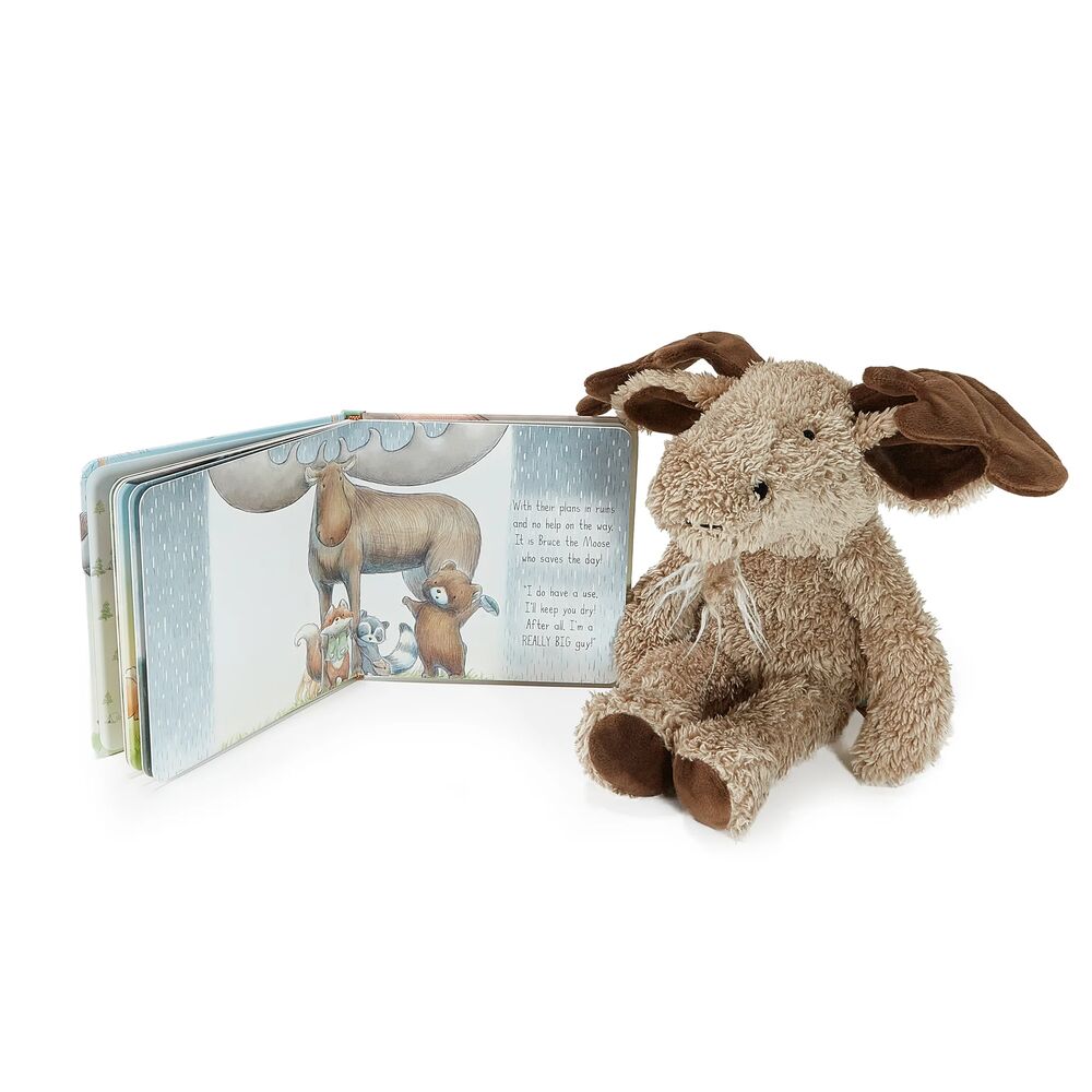 Bruce the Moose Plush & Camp Cricket Book Bundle