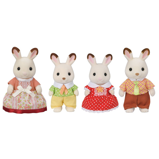 Calico Critters Chocolate Rabbit Family Collectible Doll Figures