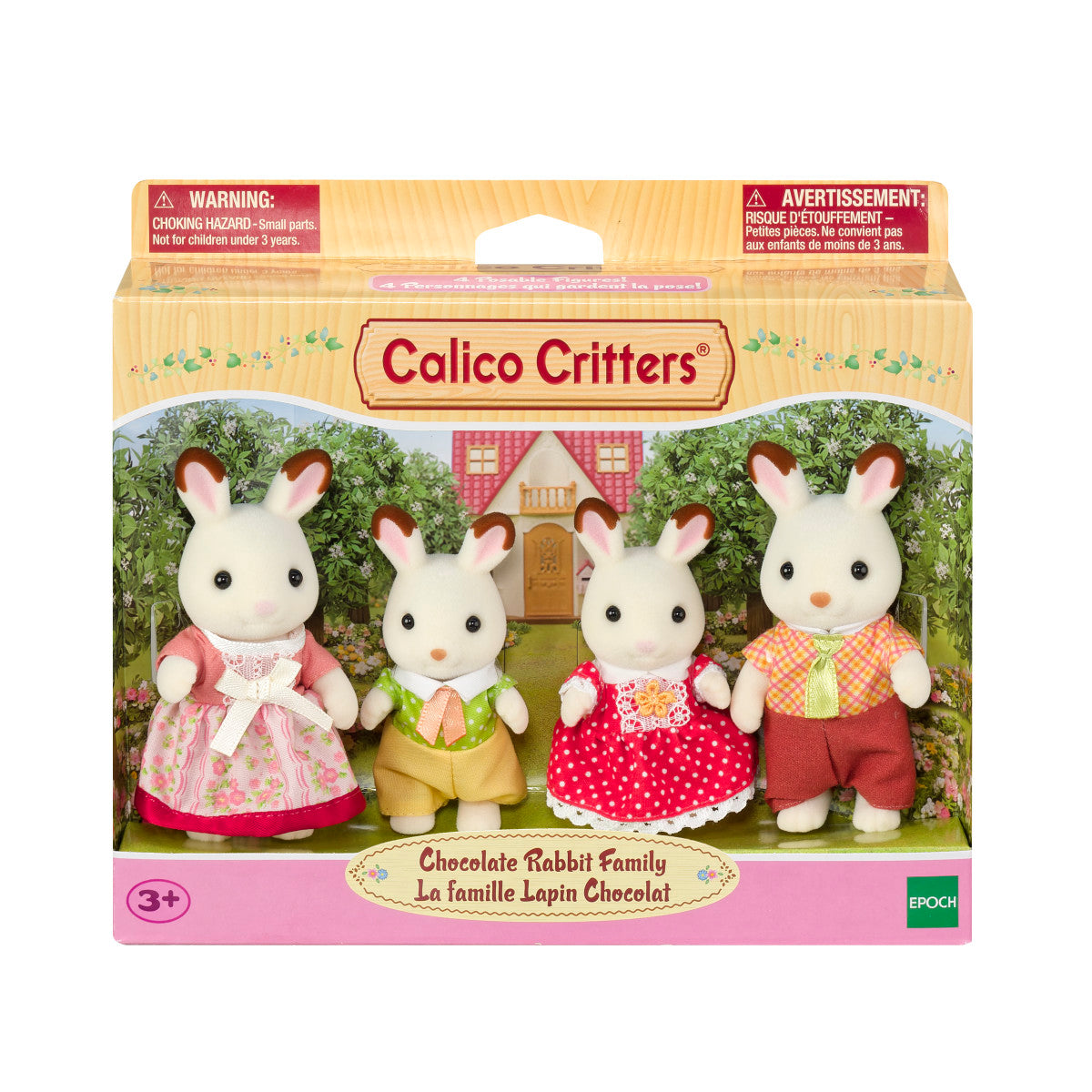 Calico Critters Chocolate Rabbit Family Collectible Doll Figures