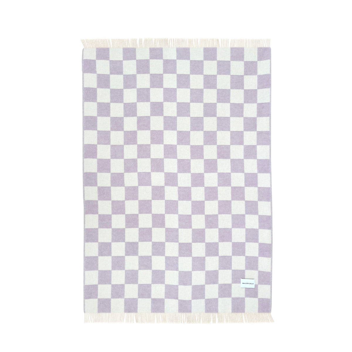 Checkerboard Blanket - Lilac/White