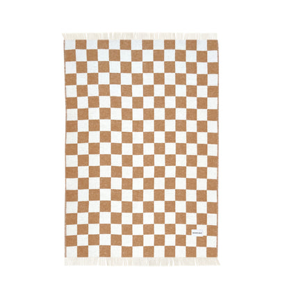 Checkerboard Blanket - Terra/White