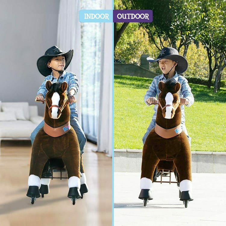 Chocolate Brown Ride-On Horse - 7+ Years