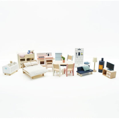 Complete Dollhouse Furniture Set