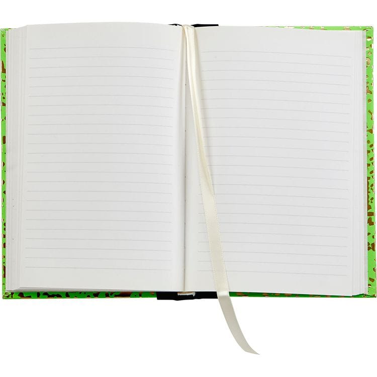 Composition Notebook in Neon Green/Gold Leather