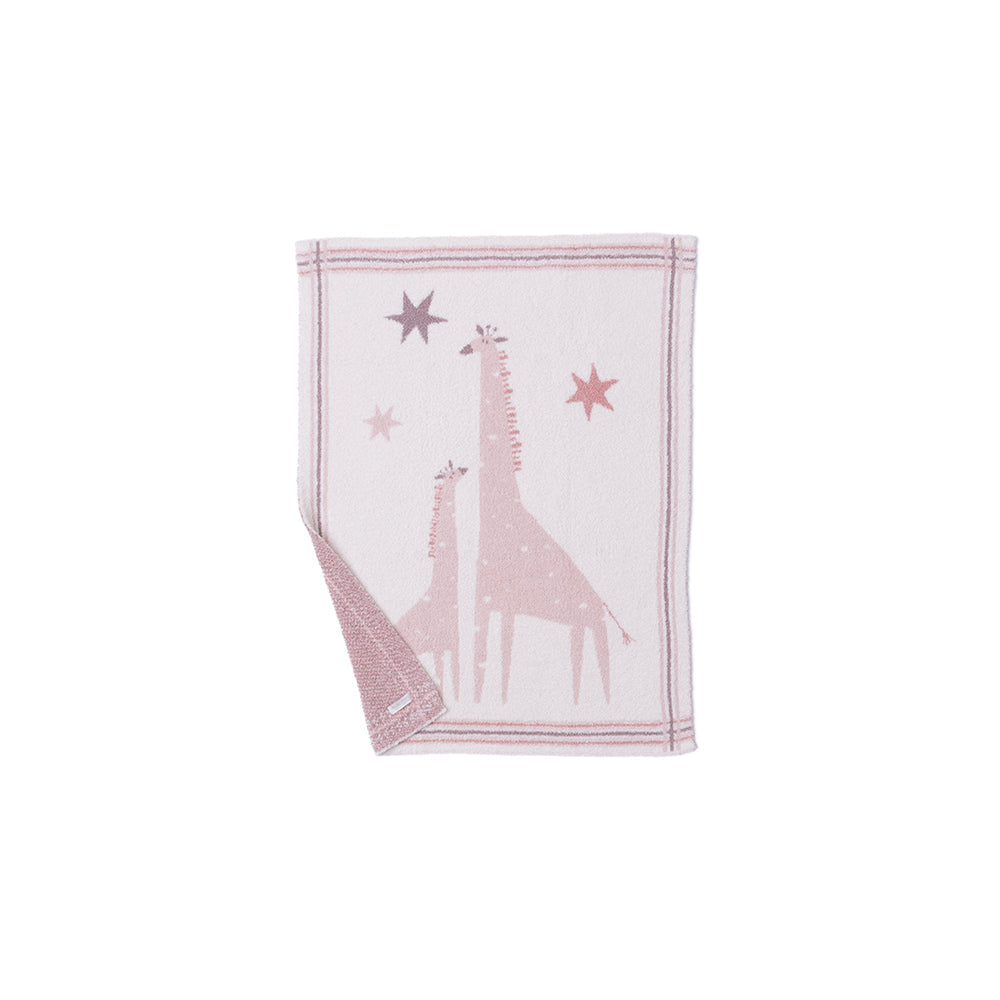 CozyChic Giraffe Stroller Blanket - Dusty Rose Multi