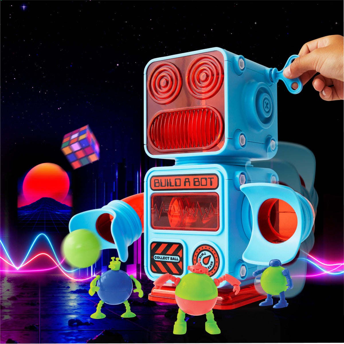 DIY Prize-Pod Robot 52-Piece Retro Vending Machine Build Kit