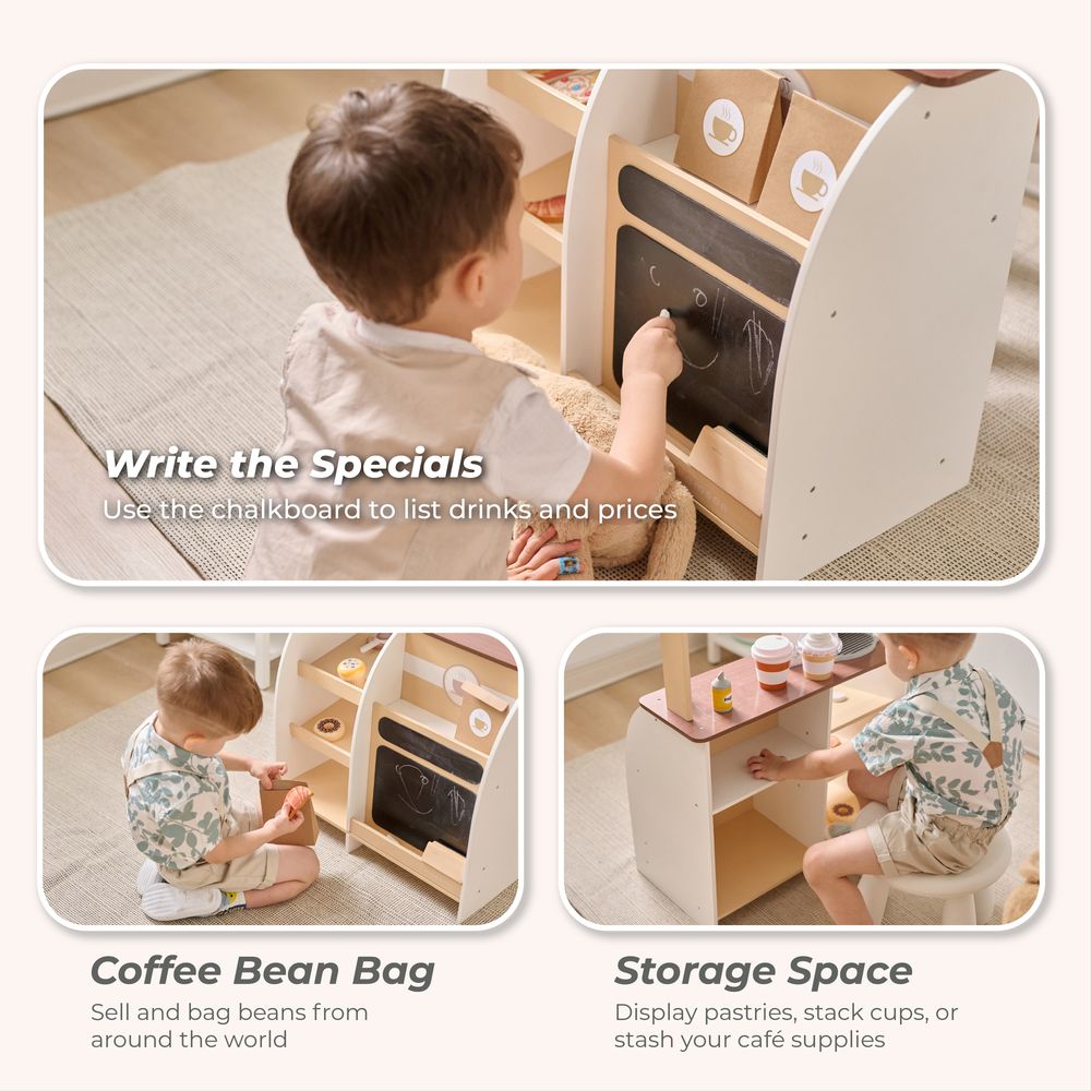 Espresso Treats Wooden Coffee Stand with 29 Accessories