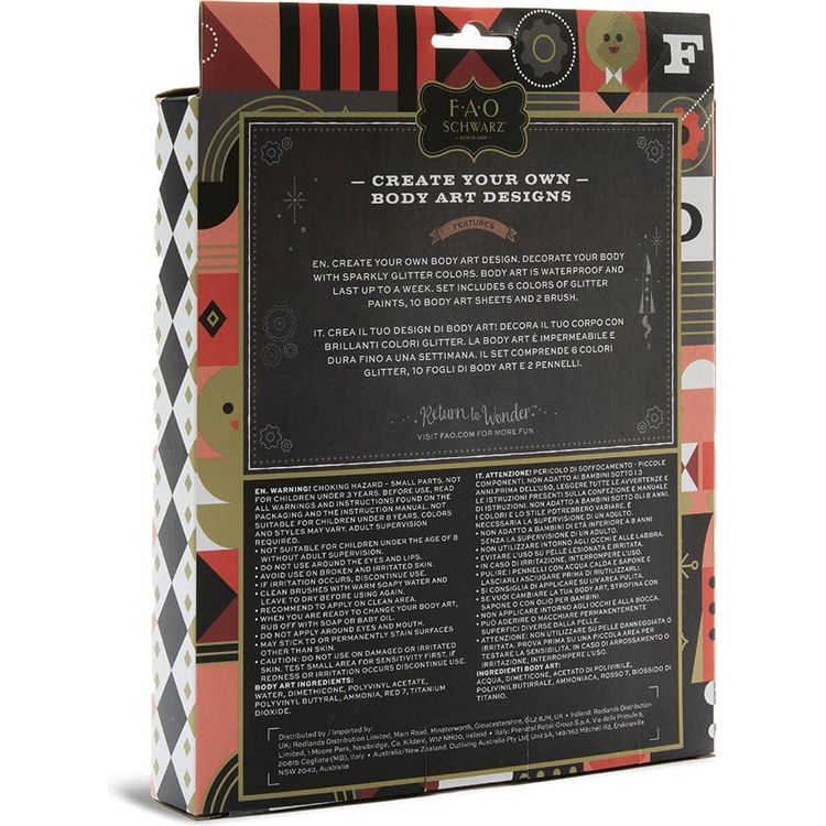 F.A.O. Schwarz DIY Glitter Body Art Kit