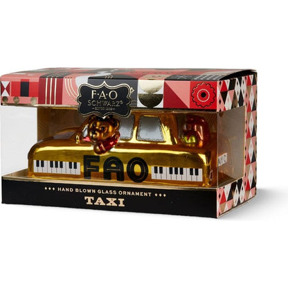 FAO Taxi Glass Ornament