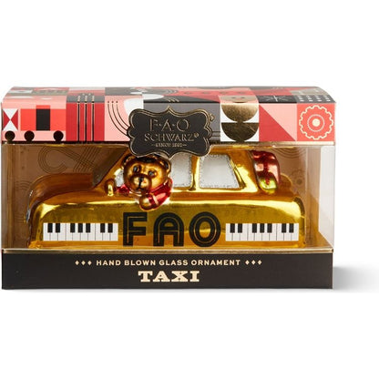 FAO Taxi Glass Ornament