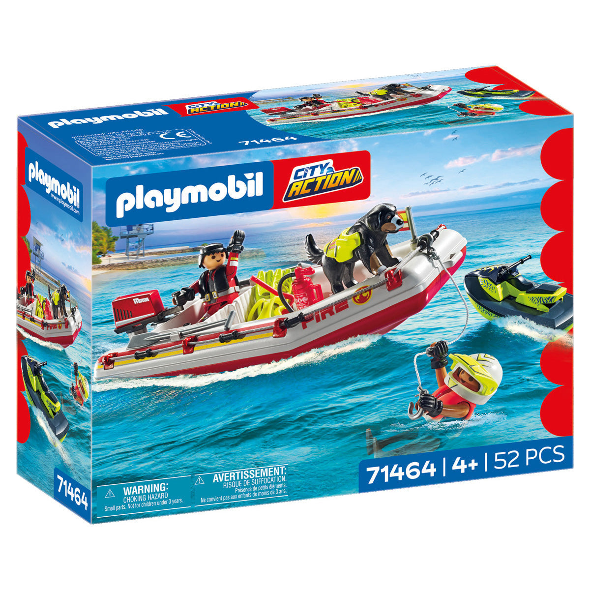 Fireboat with Water Scooter Playset