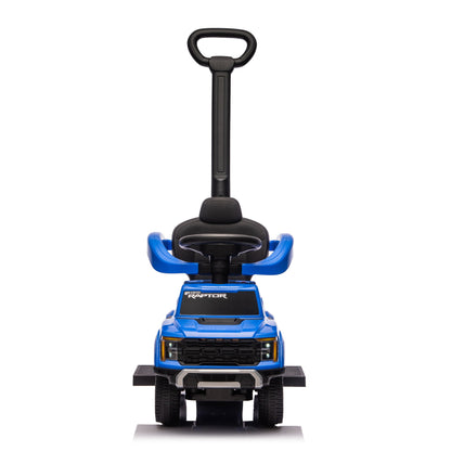 Ford Raptor 3-in-1 Push Ride On Toy Car - Blue